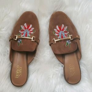 Franco Sarto Slip On Brown Mules